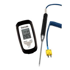 Taylor 9821-PBN Thermocouple Thermometer, with 1.5mm step down 3.9" K-type probe